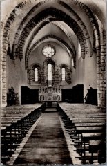 Carte postale, intérieur de l'Eglise à Sixt (XIIIe siècle)