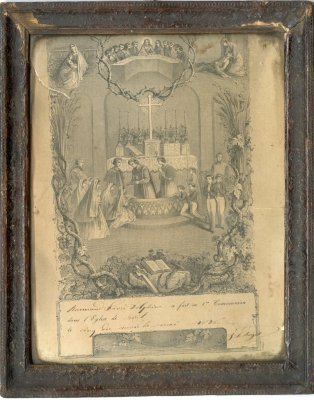 Diplôme de première communion de Delphine RANNAUD FAVRE - 1878