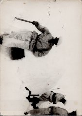 Photo des chasseurs alpin dans la neige