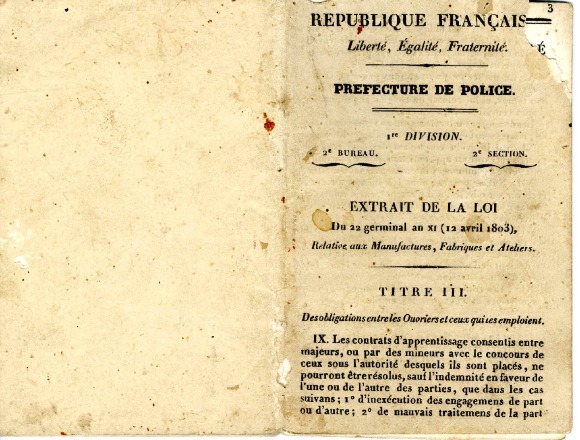 Livret et contrat d'ouvrier d'Hyppolyte BRUN - 1891