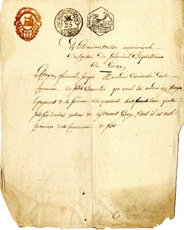 Courrier de l’administration municipal du canton du Faucigny – département du Léman