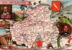 Carte géographique de la Haute Savoie et son histoire