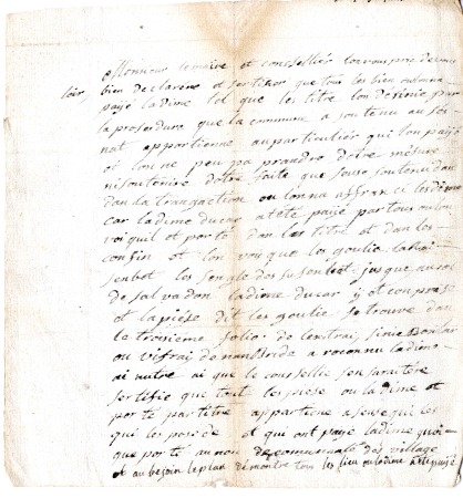 Compte rendu du maire conseillés sur le payement de la dime