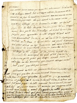 Demande faite à Mr l'intendant, signé MOCCAND ex sindic