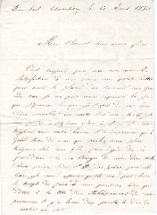 Lettre de sœur Hedwige MOCCAND à son père Pierre Joseph MOCCAND le 20/04/1853