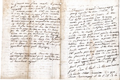 Page d’un carnet du sindic MOCCAND, compte rendu des affaires du village – 1817