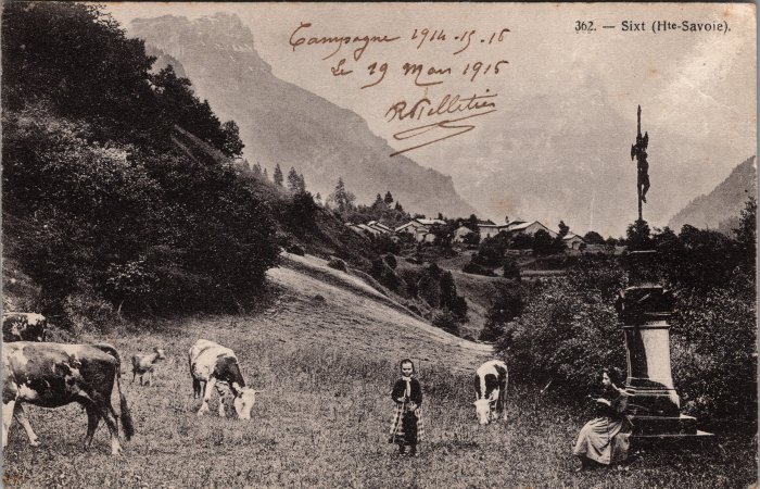 Pâturage aux Curtets - 1915