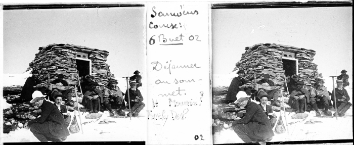 Photo déjeuner au sommet du Buet - 1910