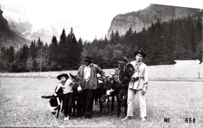 Photo avec les ânes au Fer à Cheval