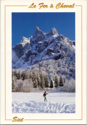 Carte postale du Cirque du Fer à Cheval l'hiver