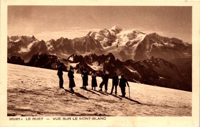 Montée au Buet vue sur le Mont Blanc