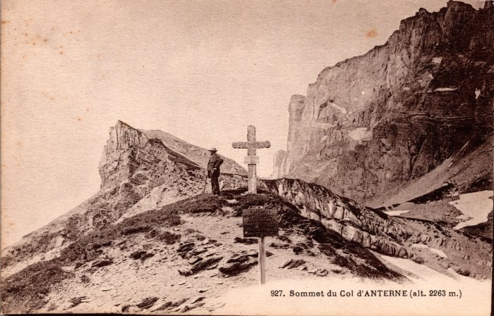 Photo au sommet du Col d'Anterne 