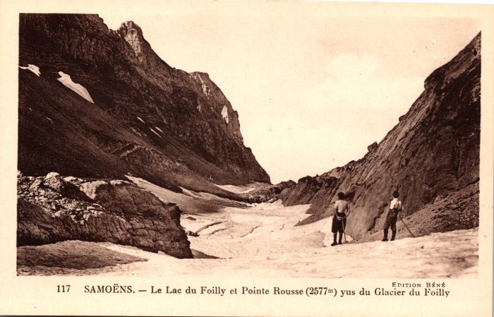 Lac de Folly et Pointe Rousse vu du Glacier de Folly