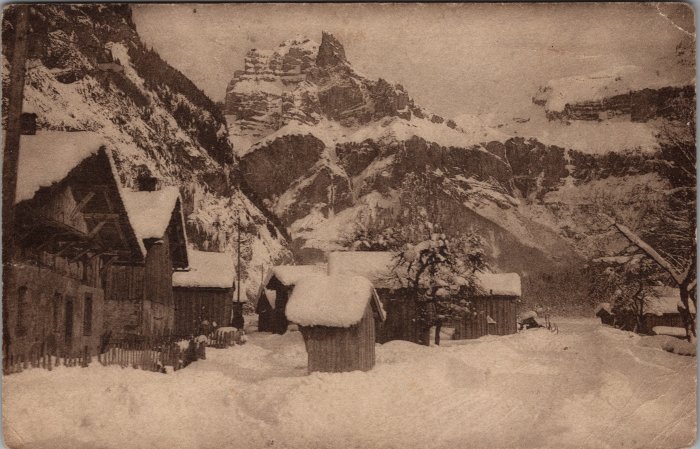 Carte postale de Nambride en hiver dans les années 30