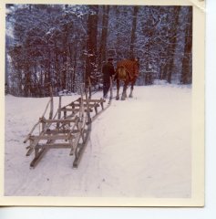 Joseph MOGENIER avec la jument 