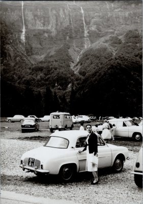 Photo du parking au Fer-à-Cheval en 1960