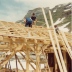 Photos de la construction du refuge de Sales en 1984