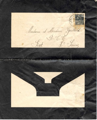 Faire parts humoristiques adressé à Mr et Mme Jean Gaillard en 1931