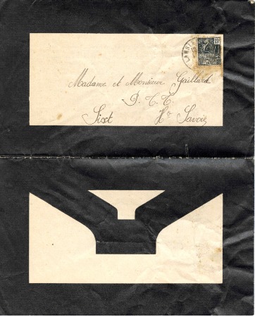 Faire parts humoristiques adressé à Mr et Mme Jean Gaillard en 1931