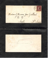 Faire parts humoristiques adressé à Mr et Mme Jean Gaillard en 1930